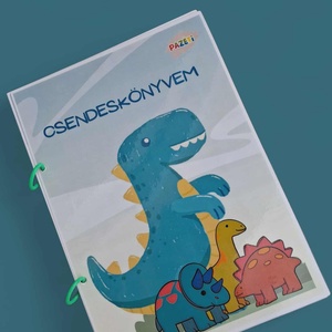 Dínó kaland  Fejlesztő játékos csendeskönyv 4-7 éveseknek, Játék & Sport, Készségfejlesztő és Logikai játék, Oktató játékok, Fotó, grafika, rajz, illusztráció, MESKA