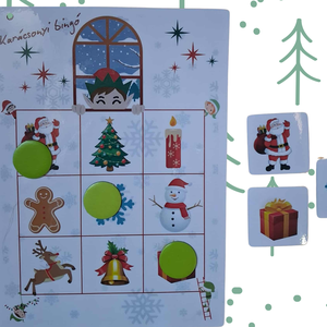 Karácsonyi bingó  Fejlesztő közös társasjáték gyerekeknek - játék & sport - táblajáték és kártyajáték - bingó - Meska.hu