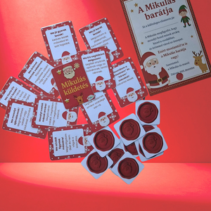 Mikulás küldetés  Érzelmi és szociális készségeket fejlesztő kártyajáték - karácsony - mikulás - mikulás ajándékok - Meska.hu