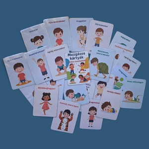 Mozgásos kártyák  Fejlesztő, vidám mozdulatok gyerekeknek - játék & sport - készségfejlesztő és logikai játék - oktató játékok - Meska.hu