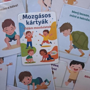 Mozgásos kártyák  Fejlesztő, vidám mozdulatok gyerekeknek - játék & sport - készségfejlesztő és logikai játék - oktató játékok - Meska.hu