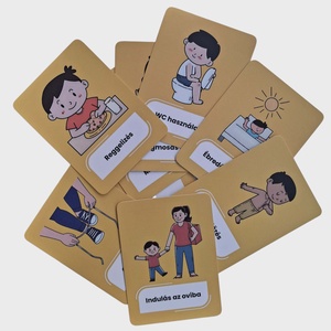 Napi rutin kialakítását segítő oktató kártyák - játék & sport - készségfejlesztő és logikai játék - oktató játékok - Meska.hu