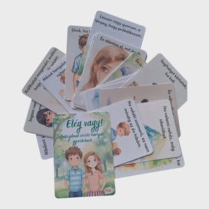 Önbizalmat erősítő, érzelmi fejlesztő kártyák gyerekeknek- Elég vagyok! - játék & sport - készségfejlesztő és logikai játék - oktató játékok - Meska.hu