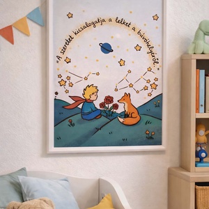 Gyerekszobai dekoráció - A kis herceg és a róka - baba - mama - babaszoba dekoráció - babaszoba kép - Meska.hu