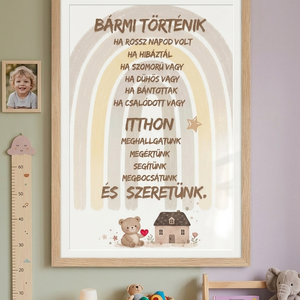 Érzelmi biztonság � támogató üzenet falikép gyerekeknek, Baba - mama, Babaszoba dekoráció, Babaszoba kép, Fotó, grafika, rajz, illusztráció, MESKA