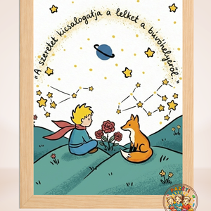 Gyerekszobai dekoráció - A kis herceg és a róka, Baba - mama, Babaszoba dekoráció, Babaszoba kép, Fotó, grafika, rajz, illusztráció, MESKA