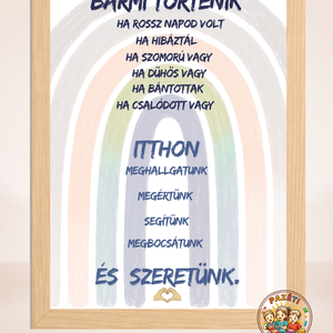 Érzelmi biztonság – támogató üzenet falikép, dekoráció gyerekeknek, Baba - mama, Babaszoba dekoráció, Gyerekszoba falmatrica, Fotó, grafika, rajz, illusztráció, Megnyugtató, szeretetteljes üzenetű falikép gyerekszobába. Segít a gyerekeknek megélni és elfogadni..., MESKA
