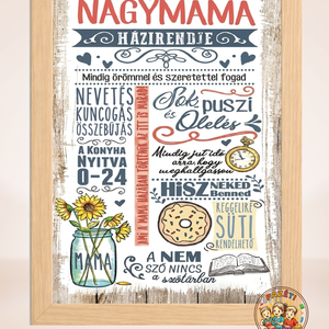 Nagymama házirendje � dekoráció, falikép - otthon & életmód - dekoráció - kép & falikép - poszter - Meska.hu