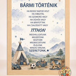 Érzelmi biztonság � támogató üzenet falikép, dekoráció gyerekeknek, Baba - mama, Babaszoba dekoráció, Gyerekszoba falmatrica, Fotó, grafika, rajz, illusztráció, MESKA