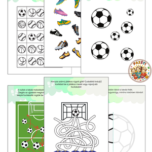 Focis kaland � Fejlesztő játékos csendeskönyv 4-7  éveseknek / Digitális termék - játék & sport - készségfejlesztő és logikai játék - oktató játékok - Meska.hu