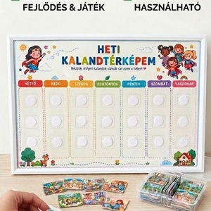 Heti kalandtérkép óvodásoknak � játékos heti tervező - Meska.hu