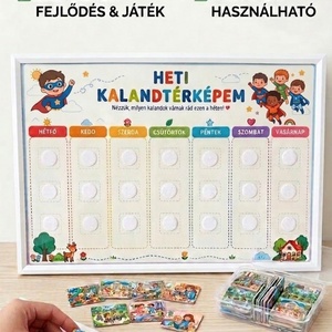 Heti kalandtérkép óvodásoknak � játékos heti tervező - játék & sport - készségfejlesztő és logikai játék - oktató játékok - Meska.hu