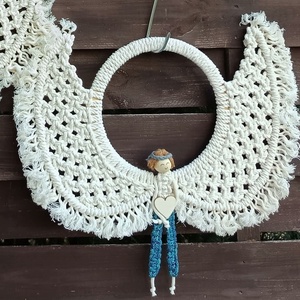 Angyalka fali dekoráció - otthon & életmód - dekoráció - fali és függő dekoráció - falra akasztható dekor - Meska.hu