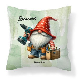 Névvel kérhető - Cuki Ezermester manó mintás párna, Otthon & Életmód, Lakástextil, Párna & Párnahuzat, Díszpárna (belsővel együtt), , MESKA