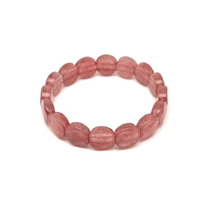 Eperkvarc háromszög faz korong karkötő 13x6mm, Ékszer, Karkötő, Ásványkarkötő, , MESKA