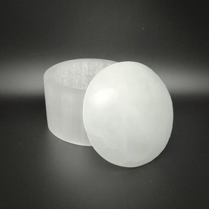 Szelenit kerek doboz 8,5�7 cm, Kellékek & szerszámok, Ásvány alapanyag, , MESKA