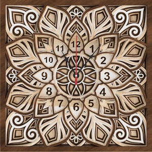 Mandala falióra (dlt-1), Otthon & Életmód, Dekoráció, Fali és függő dekoráció, Falióra & óra, Famegmunkálás, Festett tárgyak, MESKA
