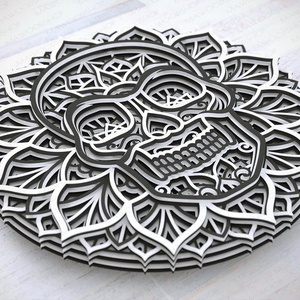 Mandala koponya, Otthon & Életmód, Dekoráció, Mandala, Famegmunkálás, Festett tárgyak, MESKA