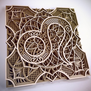 Mandala csillagjegy, Oroszlán, 38 x 38 cm, Otthon & Életmód, Dekoráció, Spiritualitás, Mandala, Famegmunkálás, Festett tárgyak, MESKA
