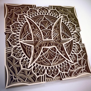 Mandala csillagjegy, Szűz, Otthon & Életmód, Dekoráció, Mandala, Famegmunkálás, Festett tárgyak, MESKA
