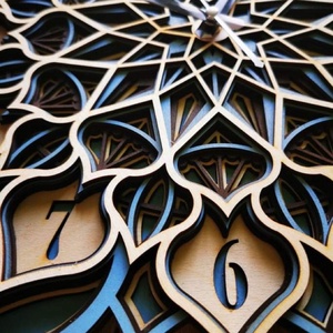 Mandala falióra - 5 rétegű - otthon & életmód - dekoráció - fali és függő dekoráció - falióra & óra - Meska.hu