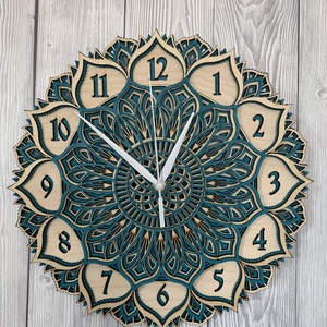 Mandala óra 36 cm átmérővel  - otthon & életmód - dekoráció - fali és függő dekoráció - falióra & óra - Meska.hu
