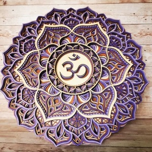Mandala csakra - Koronacsakra, Sahasrara, Otthon & Lakás, Dekoráció, Spiritualitás, Mandala, Famegmunkálás, Festett tárgyak, MESKA