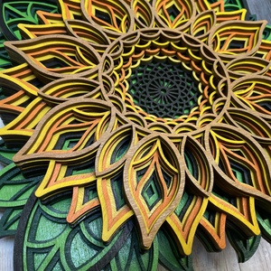 Napraforgó mandala kép - otthon & életmód - dekoráció - spiritualitás - mandala - Meska.hu