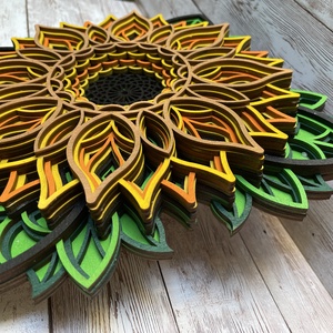 Napraforgó mandala kép - otthon & életmód - dekoráció - spiritualitás - mandala - Meska.hu