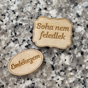 Kegyeleti felirat (kicsi), Otthon & Életmód, Vallás, Temetkezési tárgy, Famegmunkálás, MESKA