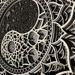 Yin-yang mandala falikép - otthon & életmód - dekoráció - kép & falikép - fából készült kép - Meska.hu