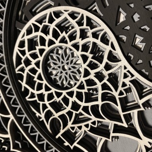 Yin-yang mandala falikép - otthon & életmód - dekoráció - kép & falikép - fából készült kép - Meska.hu
