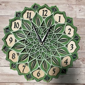 Mandala óra, Otthon & Életmód, Dekoráció, Falióra & óra, Fali és függő dekoráció, Famegmunkálás, Festett tárgyak, MESKA