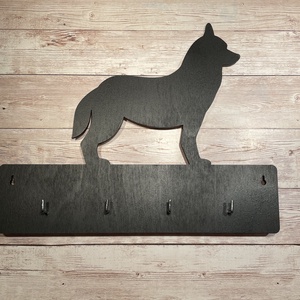 Szibériai husky fali kulcstartó, 4 db akasztóval - névre szóló felirattal is kérhető!, Otthon & Életmód, Fali kulcstartó, Fali és függő dekoráció, Dekoráció, Famegmunkálás, Festett tárgyak, MESKA