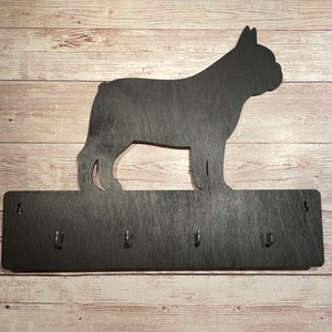 Francia bulldog fali kulcstartó, 4 db akasztóval - névre szóló felirattal is kérhető!, Otthon & Lakás, Fali kulcstartó, Fali és függő dekoráció, Dekoráció, Famegmunkálás, Festett tárgyak, MESKA