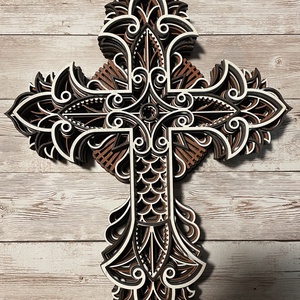Mandala fali kereszt, Otthon & Életmód, Dekoráció, Spiritualitás, Mandala, Fémmegmunkálás, Festett tárgyak, MESKA
