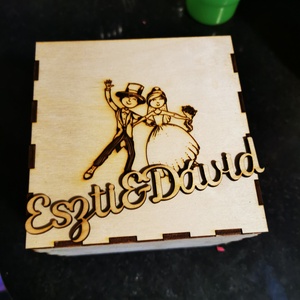 20x20x20 cm box felirattal, Otthon & Életmód, Dekoráció, Virágdísz és tartó, Virágbox, virágdoboz, Famegmunkálás, MESKA