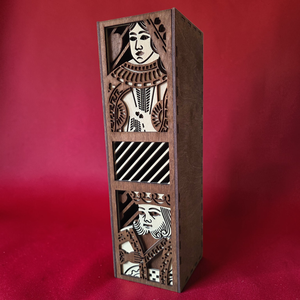 Prémium italtartó - születésnapra, névnapra, évfordulóra, ajándékba - király és dáma, Otthon & Életmód, Konyhafelszerelés, tálalás, Italos kellékek, Italtartó, Famegmunkálás, Festett tárgyak, MESKA