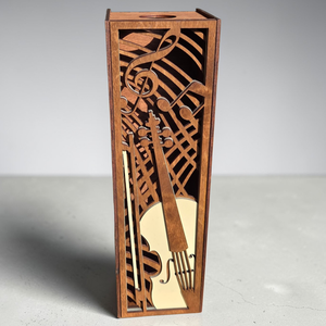 Prémium italtartó - születésnapra, névnapra, évfordulóra, ajándékba - hegedű és violinkulcs - otthon & életmód - konyhafelszerelés, tálalás - italos kellékek - italtartó - Meska.hu