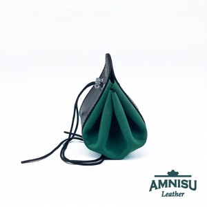 Fekete - zöld bőr 2in1 szütyő és kockatálca M8031-7001 - játék & sport - szerepjáték - Meska.hu