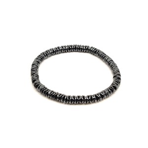 Hematit hullám korong ásványkarkötő 6x1,5 mm Ezüsthullám - Meska.hu