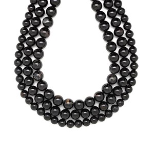 Turmalin fekete golyó AB 10-11mm  ékszerkészítő alapanyag (füzér), Kellékek & szerszámok, Ásvány alapanyag, Ásványfüzér, , MESKA