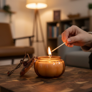 Pumpkin spice illatú szójaviasz gyertya különleges üvegben ( 150 ml) - otthon & életmód - gyertya, illat, aroma - gyertya - Meska.hu