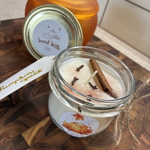 Pumpkin spice illatú szójaviasz gyertya (200 ml) - otthon & életmód - gyertya, illat, aroma - gyertya - Meska.hu