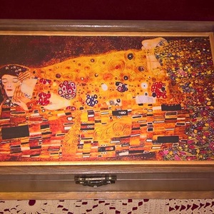 Nagy ékszeres doboz - Klimt - Csók -  - Meska.hu
