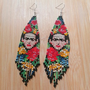 Frida Khalo ihlette fülbevaló.  - ékszer - ékszerszett - Meska.hu