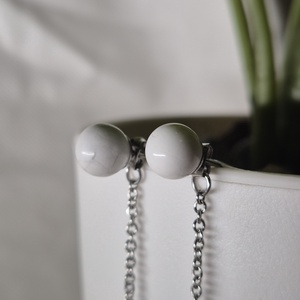 Kézzel készült nemesacél bedugós fülbevaló - ékszer - fülbevaló - lógó fülbevaló - Meska.hu