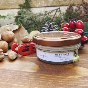 Marzipan szójagyertya MINI - otthon & életmód - gyertya, illat, aroma - gyertya - Meska.hu