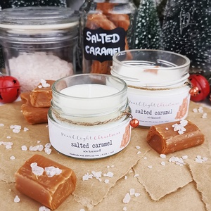 Salted Caramel 130 ml - karácsony - karácsonyi lakásdekoráció - karácsonyi illatgyertya, mécses - Meska.hu