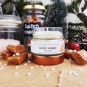 Salted Caramel 75 ml, Karácsony, Karácsonyi lakásdekoráció, Karácsonyi illatgyertya, mécses, Gyertya-, mécseskészítés, MESKA